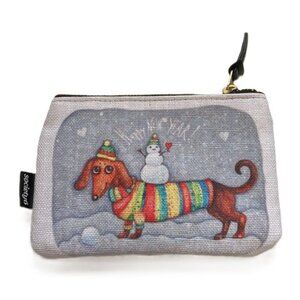 Dachshund Carry All Pouch Makeup Cosmetic Bag by Sophie Corrigan 7 x 5 in